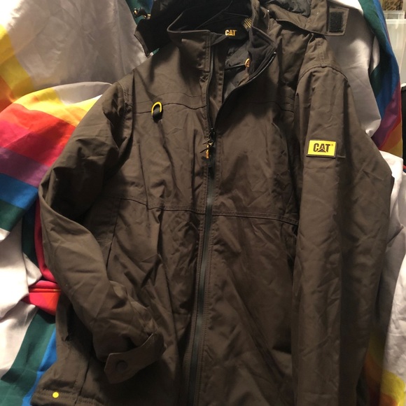 COPY - CAT BLACK JACKET WOMENS no hood , size adult XL, lclean in and out - Picture 1 of 9